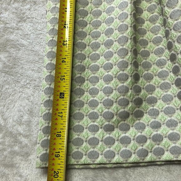 NWOT Anthropologie Maeve Jacquard Gray Green Pleated Flare Seren Skirt Size Lge - Picture 10 of 11